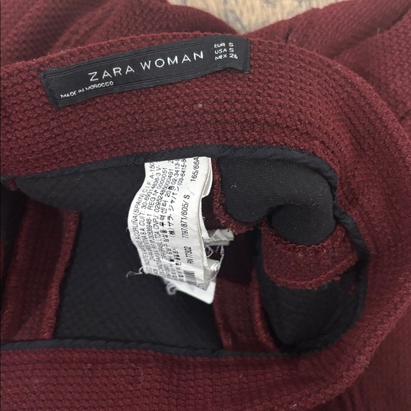 Zara Maroon A-Line Skirt - Picture 8 of 9